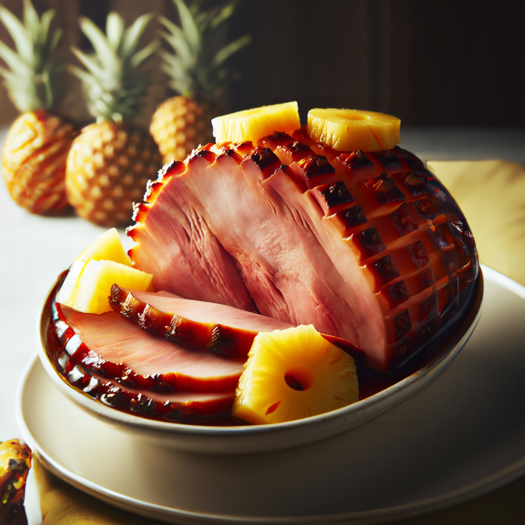 Honey Glazed Ham with Pineapple